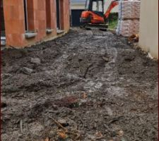 Ajout de terre pour obtenir un terrain plat