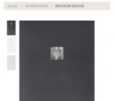 Receveur choisi pour notre salle d'eau parentale : gris anthracite en 90x140cm.