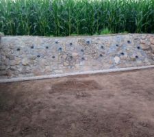 çà y est le talus est terminé .. il manque les plantes dans les tubes