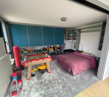 Aménagement de la salle de jeux / chambre d'amis en cours