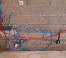 Modification des sorties d'eau pour la douche et le lavabo