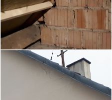 D&eacute;formation de la panne du grenier