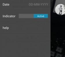 Param&egrave;tres de r&eacute;glage de l'application sun path
