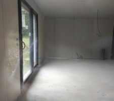 Pose de placo terminé + électricité