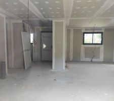 Pose de placo terminé + électricité + plomberie + jointures des plaques de placo