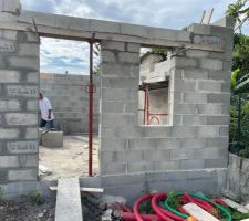 Elevation des murs de l'Annexe