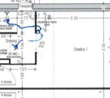 Ajout d'une salle d'eau dans la Chambre 1