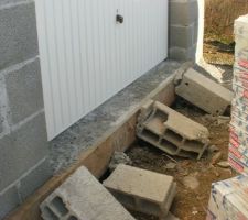 Seuil de la porte du garage