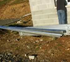 Rails pour les futures cloisons