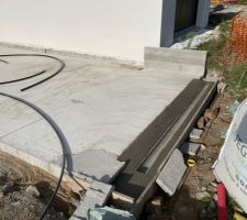 Création caniveau du garage