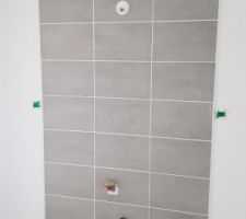 Faïence salle de bain de la suite parentale (dessus de vasque)