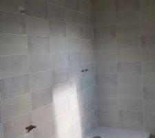 Faïence de la salle de bain de l'étage