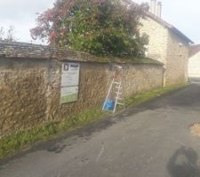 Affichage du permis de construire le 2 octobre 2021 avec environnement.