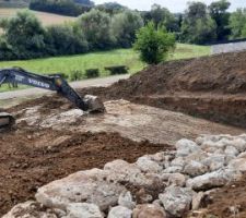 Fin de la troisième journée de terrassement