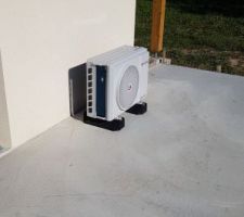 Split PAC réinstallé sur la terrasse