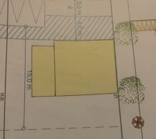 Impl&eacute;mentation de la maison sur le terrain