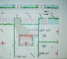 Implantation de la maison sur le terrain.