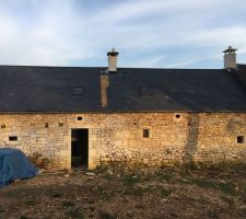 Toiture arrière ardoises