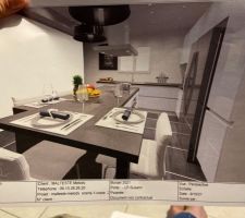 Cuisine en 3D modèle Susann sans poignées blanc laquée brillante
