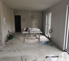 L'emplacement de la future cuisine