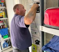Branchement TNT dans boitier central du garage