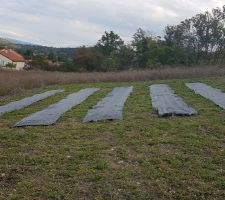 Pr&eacute;paration des futures planches de culture