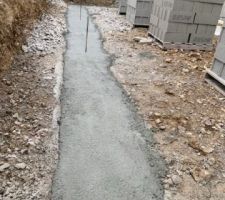 Réparations fondations 2 eme jour de séchage