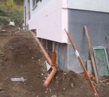 Pose isolation soubassement  17cm epaisseur