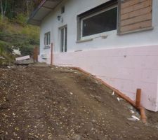 Pose isolation soubassement  17cm epaisseur