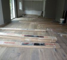 Pose du parquet, fournis par parquet service Didenheim.
(super entreprise, tres belle exposition, a voir absolument pour les amoureux du parquet)