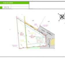 Plan de vente du lot
