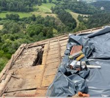 Ouverture du toit pour la suite du b&eacute;ton