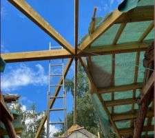 Mise en place des faîtières des triangles