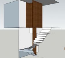 Le projet de claustra pour sécuriser l'escalier