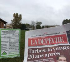 Septième semaine d?affichage de notre permis de construire.