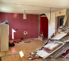 Bye bye la cloison du salon/bureau