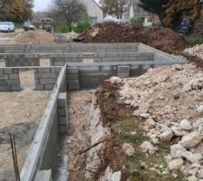 Vide Sanitaire et appui pour les futures lambourdes de la terrasse bois