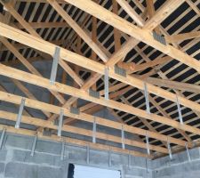 Deuxi&egrave;me quinzaine de Novembre reprise du chantier, ferraillage pour cloisons et plafonds !!! Cette reprise fait plaisir apr&egrave;s 7 semaines d'interruption.