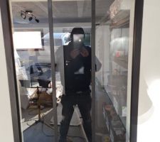 Verrière du garage en place