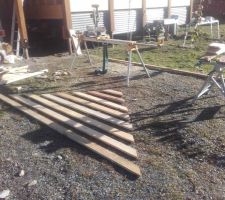 Bardage nord, phase 1 : les diagonales, préparation