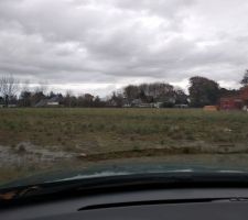 Vue du terrain après la tempête du WE