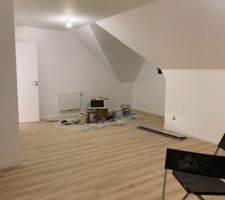 Sol pvc combles + plinthes