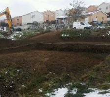 Fin du terrassement sur le terrain