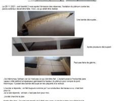 Tentatives d'isolation du plafond