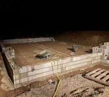 3 rangs de parpaings du vide sanitaire