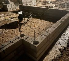 3 rangs de parpaings du vide sanitaire