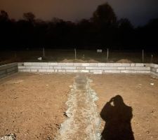 3 rangs de parpaings du vide sanitaire