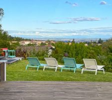 Le jardin depuis la terrasse