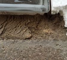 Zone sableuse + polystyrène