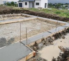 Coulage du béton et ferraillage des fondations